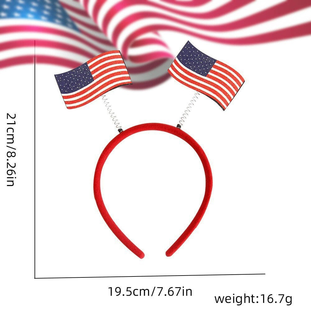Glasses and floats with designs featuring national flags to support sports teams