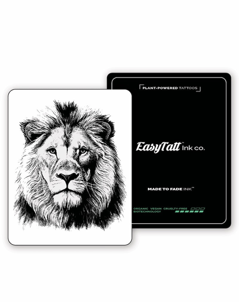 Alpha Lion Semi-Permanent Tattoo Design